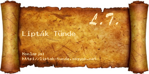 Lipták Tünde névjegykártya